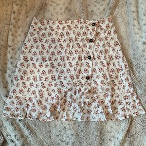 Hollister floral mini skirt